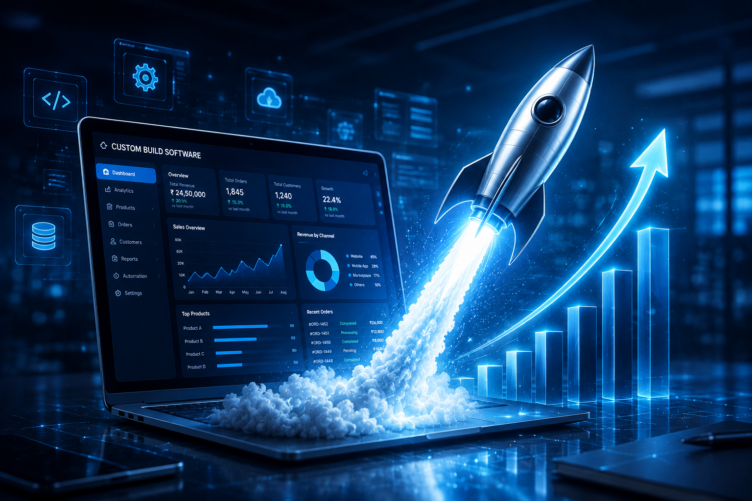 CRM and digital marketing analytics dashboard