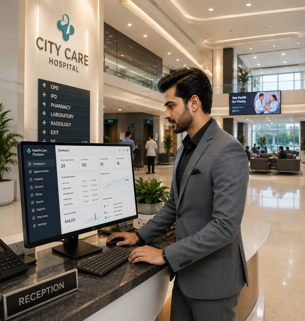 Healthcare platform for appointments, records and billing