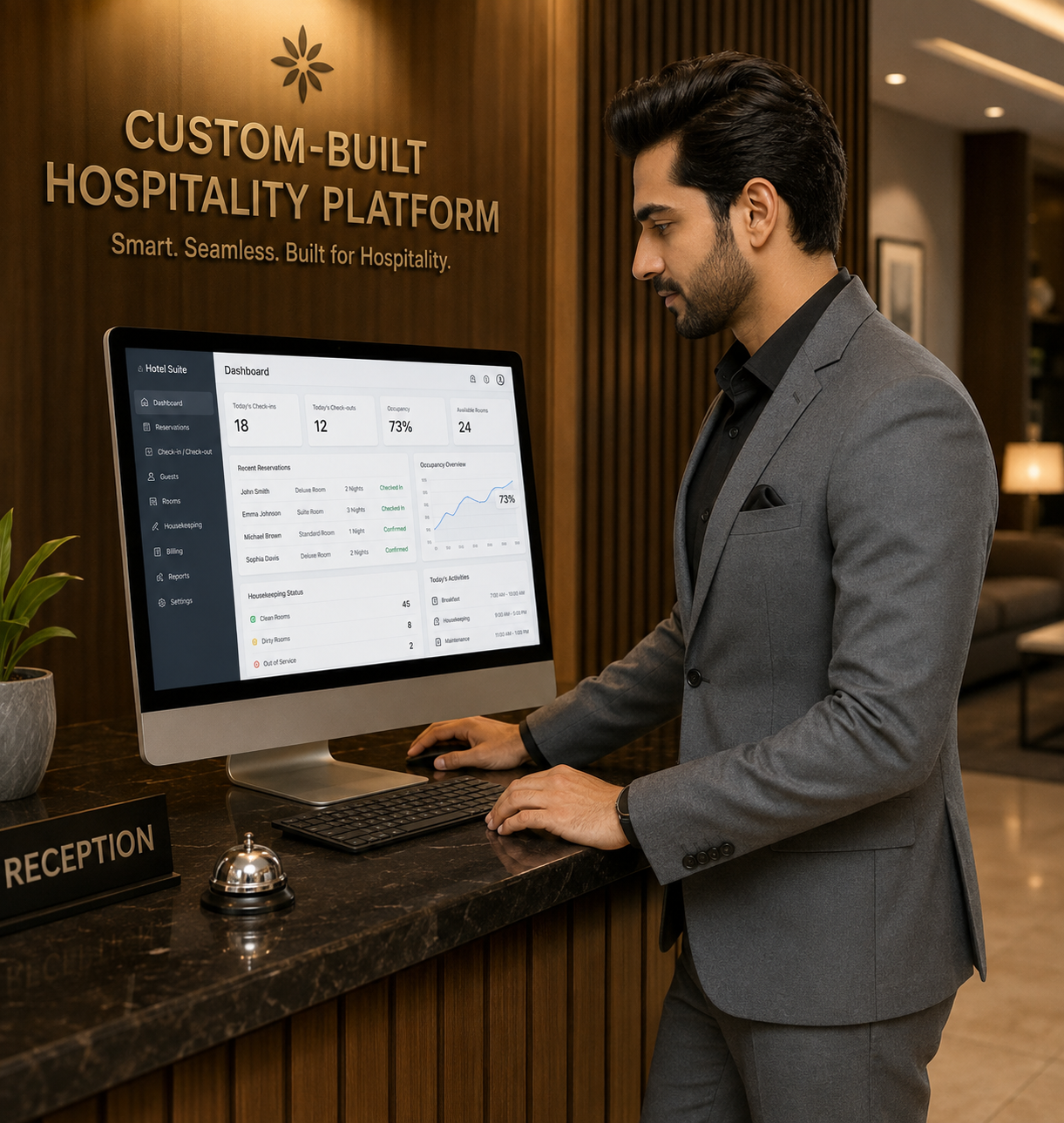 Hospitality platform for bookings, guests and operations