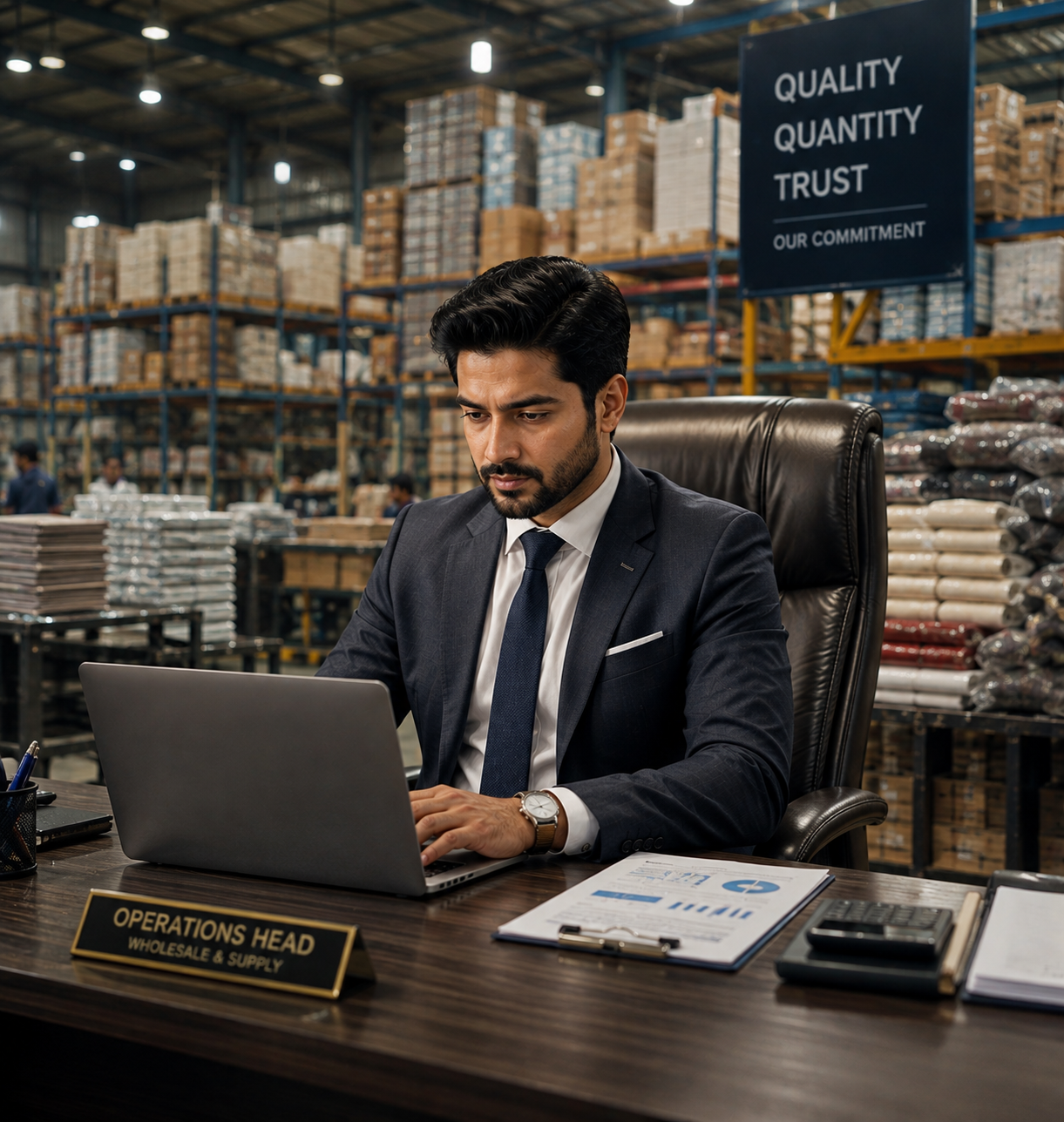 Wholesale management with warehouses, billing and collections